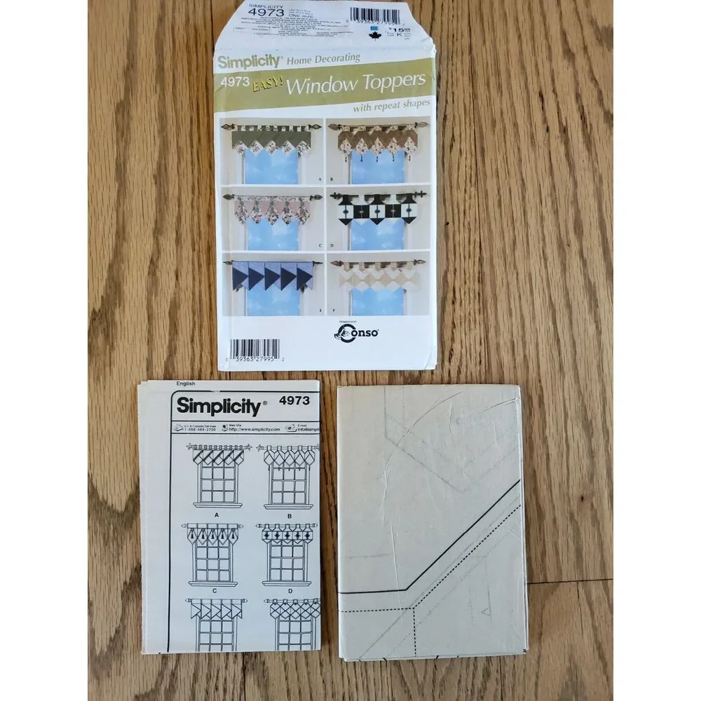 Simplicity Pattern 4973 Home Decorating Window Toppers Sewing New Uncut